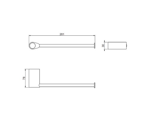 Полотенцедержатель Art&Max Verona Push AM-M-026-CR Хром