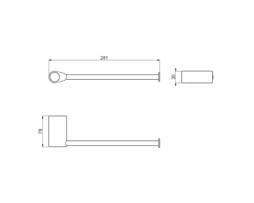 Полотенцедержатель Art&Max Verona Push AM-M-026-CR Хром