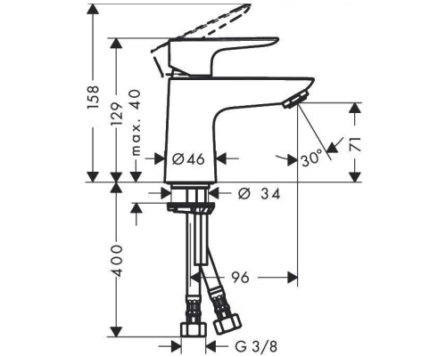 Смеситель для раковины Hansgrohe Talis E