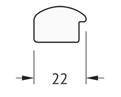 Зеркало Evoform Definite 138х48 BY 0707 в багетной раме - Махагон 22 мм