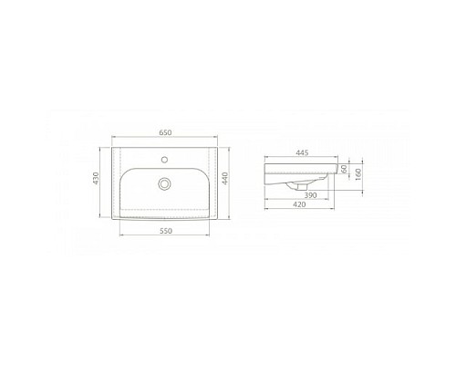 Раковина Smile Roma 65 034100-u