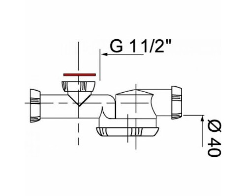 Сифон для кухонной мойки Wirquin Espace 30717975 сверхплоский без выпуска
