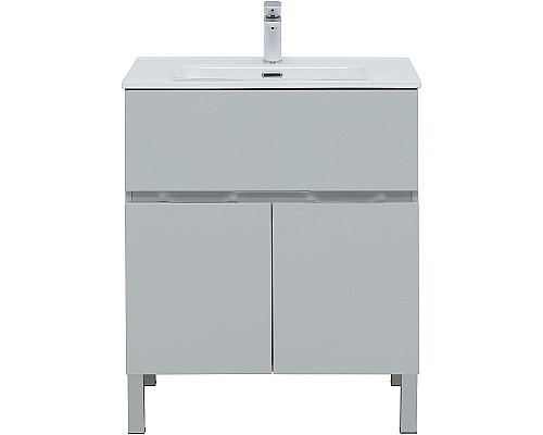 Тумба под раковину Aquanet Алвита New 70 303899 Серая матовая