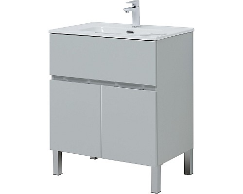 Тумба под раковину Aquanet Алвита New 70 303899 Серая матовая