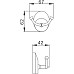 Двойной крючок Haiba HB1605-2 Хром
