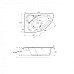 Ванна асимметричная Cersanit KALIOPE 153 правая