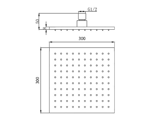 Верхний душ Migliore Palermo 29668 Хром