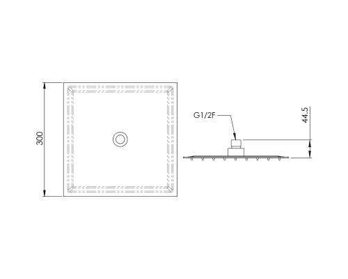 Верхний душ Remer 357UFS30X Хром