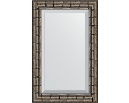 Зеркало Evoform Exclusive 83х53 BY 1136 с фацетом в багетной раме - Серебряный бамбук 73 мм