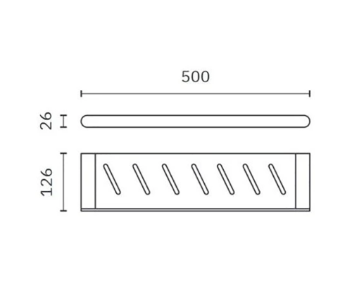 Металлическая полка Nofer Capri 16226.G Золото матовое