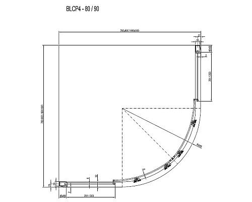 Полукруглая душевая кабина Ravak Blix 3B240140Z1 80 белый прозрачный