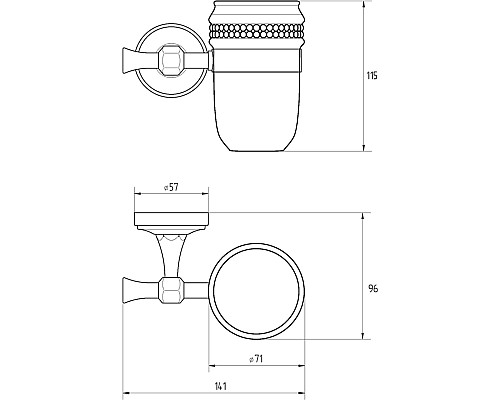 Стакан для зубных щеток Migliore Dubai 31256 Белый Хром
