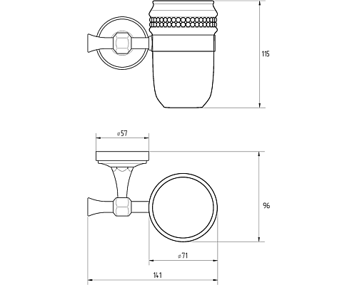 Стакан для зубных щеток Migliore Dubai 31256 Белый Хром
