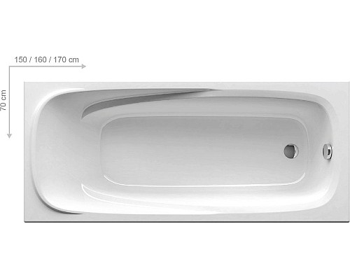 Акриловая ванна Ravak VANDA II CP21000000 170x70 белая