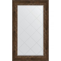 Зеркало Evoform Exclusive-G 137х82 BY 4258 с гравировкой в багетной раме - Состаренное дерево с орнаментом 120 мм