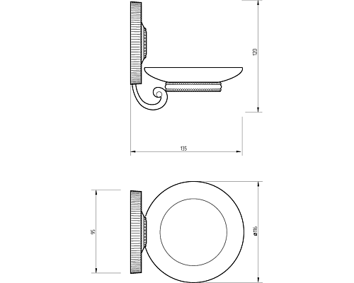 Мыльница Migliore Montecarlo 31515 Белый Золото