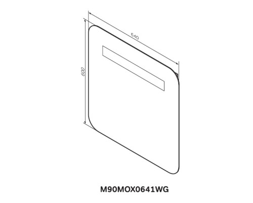 Зеркало AM.PM Gem M90MOX0641WG 640 мм