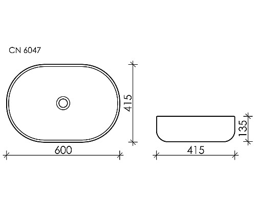 Раковина-чаша Ceramica Nova Element 60 CN6047 Белая