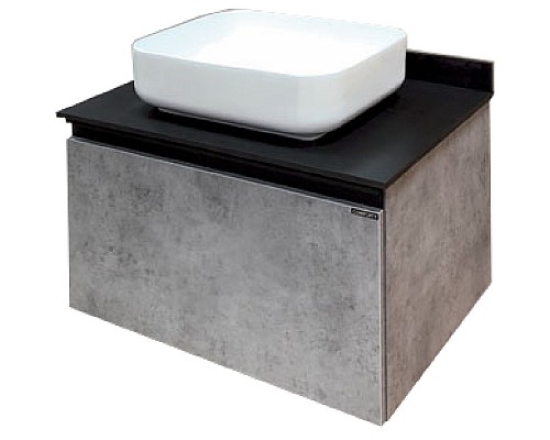 Тумба с раковиной Comforty Эдинбург 75 00004149066 подвесная Бетон светлый