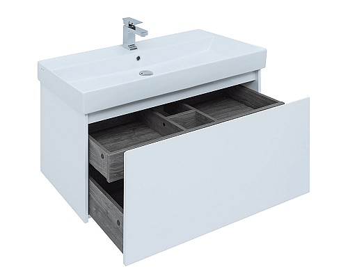 Тумба под раковину Aquanet Nova Lite 100 242580 подвесная Белая