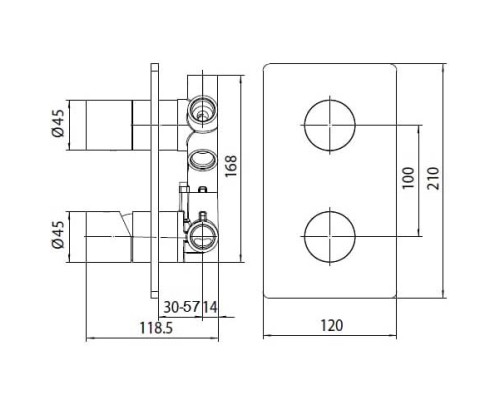 Смеситель для душа Bossini Oki New Z00004.030 Хром