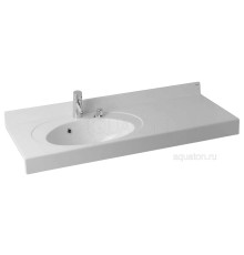 Раковина Отель 3/120 левая белая с навесами Aquaton