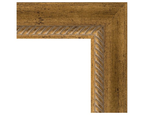 Зеркало Evoform Exclusive-G 118х93 BY 4348 с гравировкой в багетной раме - Состаренная бронза с плетением 70 мм