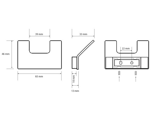Двойной крючок Bemeta Nero 135106030 Черный матовый