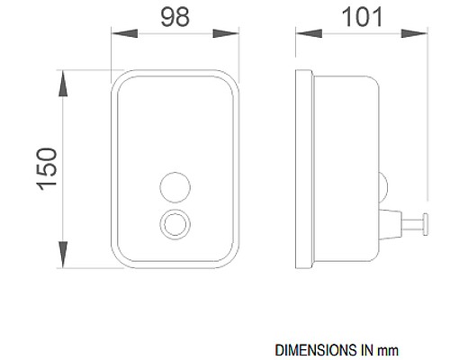 Диспенсер для жидкого мыла Nofer Inox 03001.06.S Матовая нержавеющая сталь