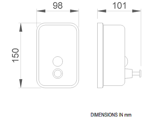 Диспенсер для жидкого мыла Nofer Inox 03001.06.S Матовая нержавеющая сталь