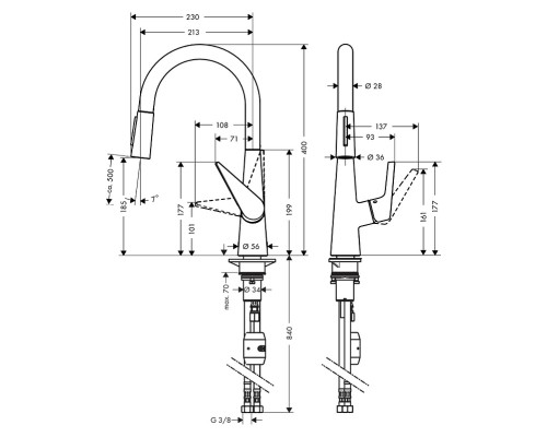 Смеситель для кухни Hansgrohe Talis S