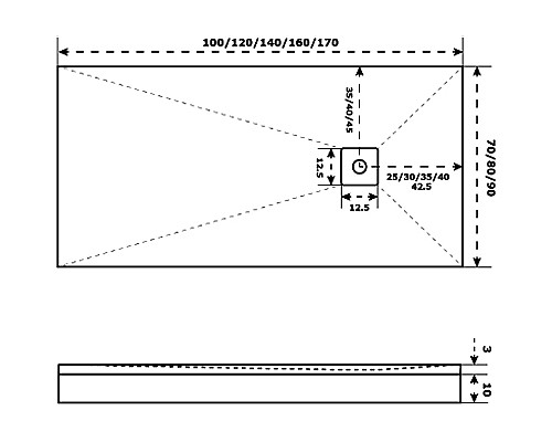 Душевой поддон из искусственного камня Good Door Essentia 110х70 ЛП00193 Белый
