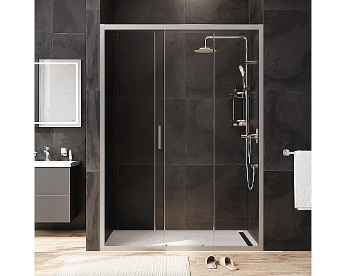 Душевая дверь AM.PM Gem 140 W90G-140-1-195MT профиль Хром матовый стекло прозрачное