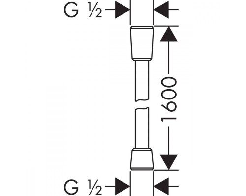 Душевой шланг Hansgrohe Isiflex черный 28276340