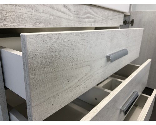 Тумба с раковиной Comforty Никосия 80Н 00004142204 Дуб белый