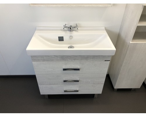 Тумба с раковиной Comforty Никосия 80Н 00004142204 Дуб белый