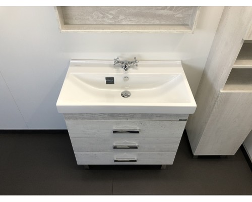 Тумба с раковиной Comforty Никосия 80Н 00004142204 Дуб белый