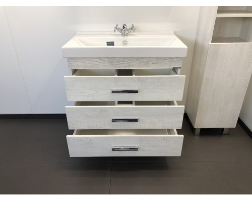 Тумба с раковиной Comforty Никосия 80Н 00004142204 Дуб белый