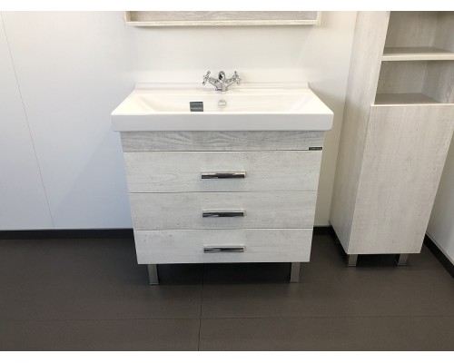 Тумба с раковиной Comforty Никосия 80Н 00004142204 Дуб белый