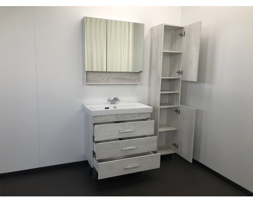 Тумба с раковиной Comforty Никосия 80Н 00004142204 Дуб белый