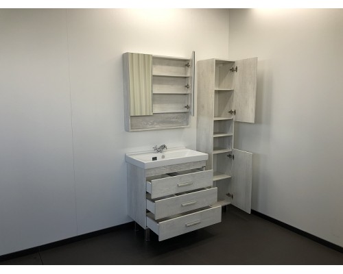 Тумба с раковиной Comforty Никосия 80Н 00004142204 Дуб белый