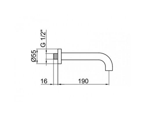 Излив для смесителя Webert Elio AC0371015