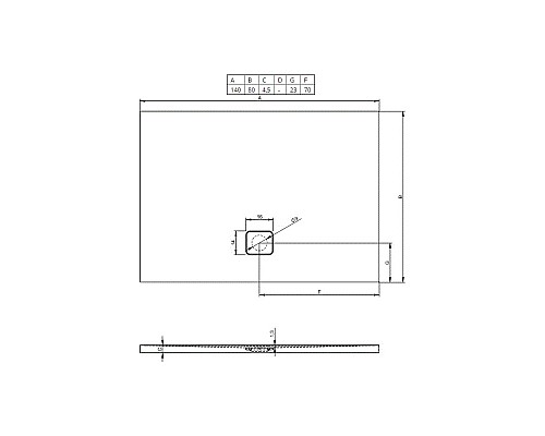 Акриловый душевой поддон Riho 408 140x80 белый + сифон DC180050000000S