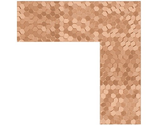 Зеркало Evoform Definite Floor 197х78 BY 6004 в багетной раме - Соты медь 70 мм