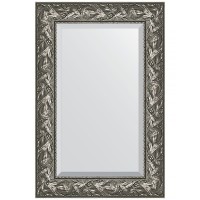 Зеркало Evoform Exclusive 89х59 BY 3416 с фацетом в багетной раме - Византия серебро 99 мм
