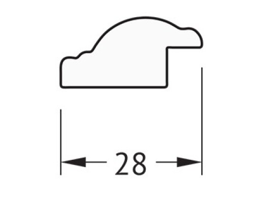 Зеркало Evoform Definite 138х48 BY 0708 в багетной раме - Витое серебро 28 мм