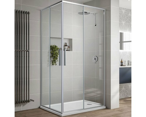 Душевой уголок Vincea Slim-U 90x90 профиль Хром стекло прозрачное