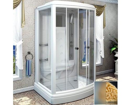 Душевая кабина Radomir Диана 3 140x108 1-05-1-0-0-0621 профиль Белый стекло матовое