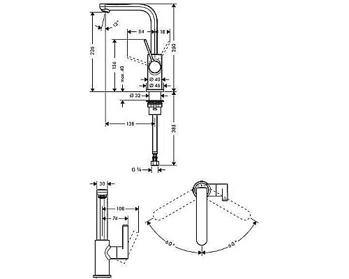 Смеситель для раковины Hansgrohe Metris S 31161000