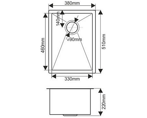 Кухонная мойка Melana Profline D5138HG Золото